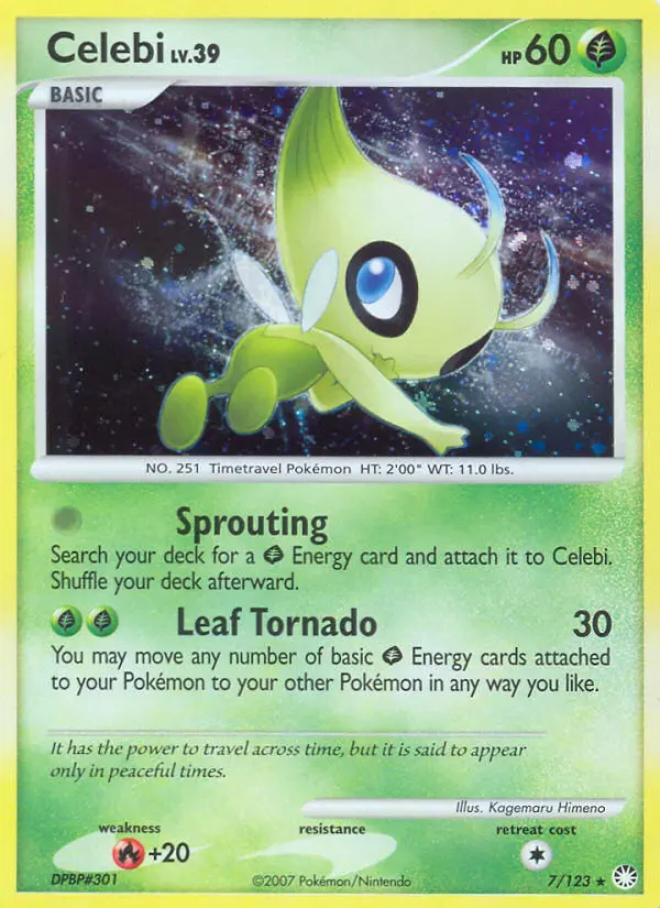 Celebi — Mysterious Treasures card #7
