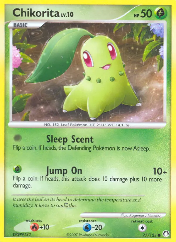 Chikorita — Mysterious Treasures card #77