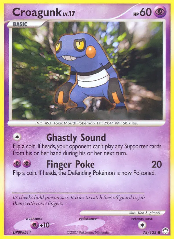 Croagunk — Mysterious Treasures card #78