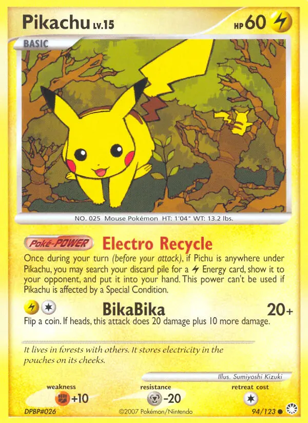 Pikachu — Mysterious Treasures card #94