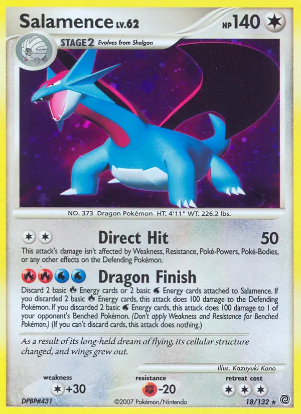 Salamence — Secret Wonders card #18