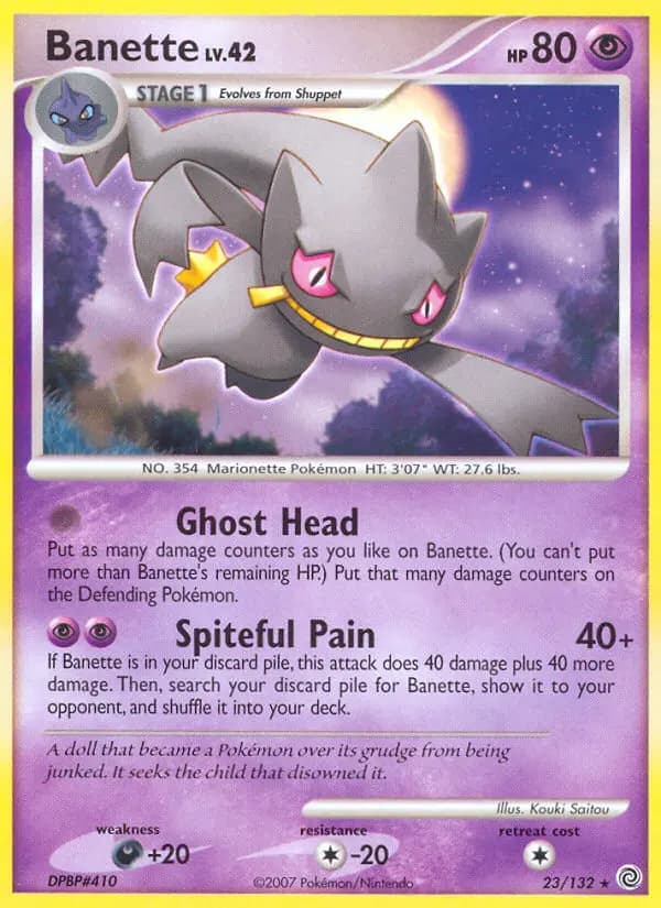 Banette — Secret Wonders card #23