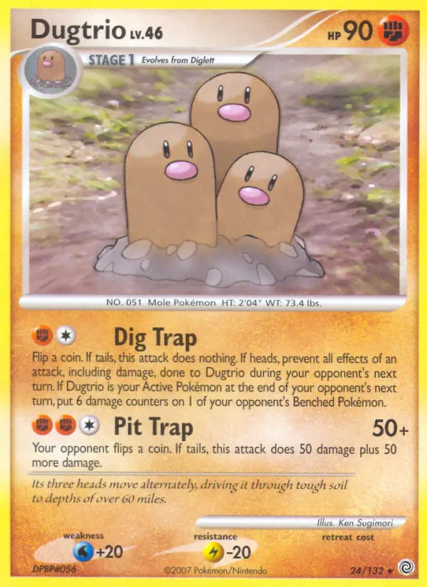 Dugtrio — Secret Wonders card #24