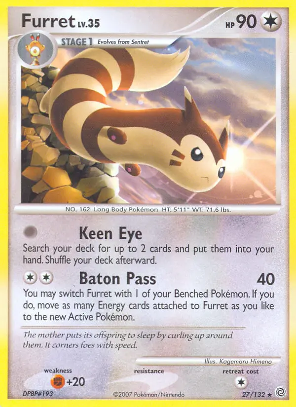 Furret — Secret Wonders card #27