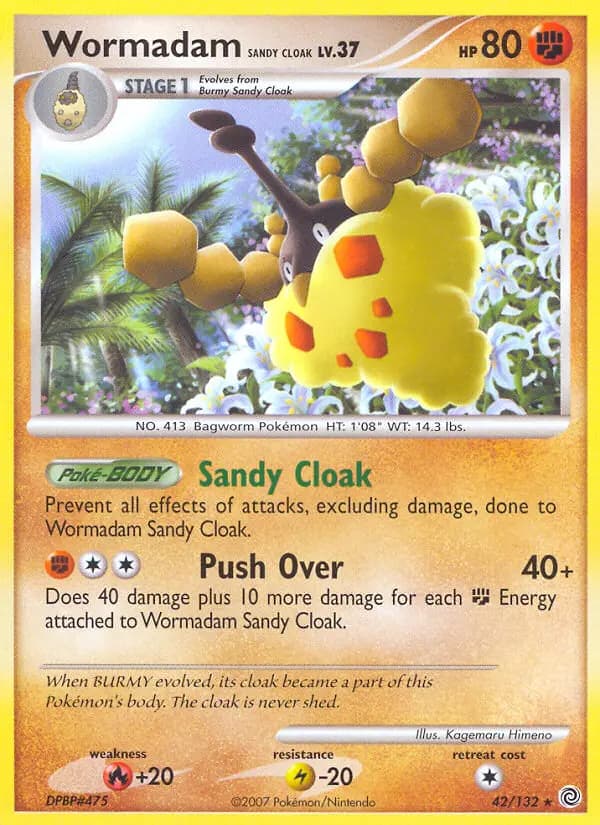 Wormadam Sandy Cloak — Secret Wonders card #42