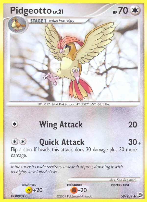 Pidgeotto — Secret Wonders card #58