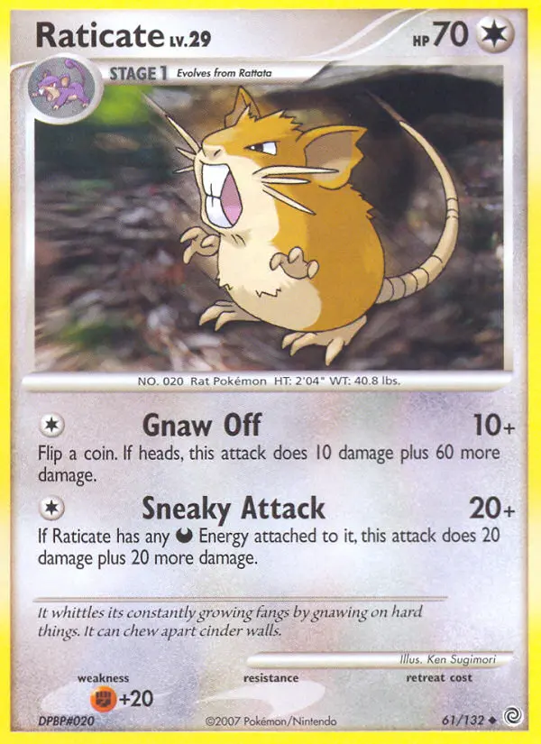 Raticate — Secret Wonders card #61