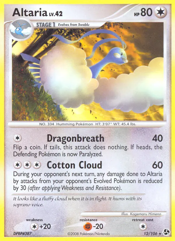 Altaria — Great Encounters card #12