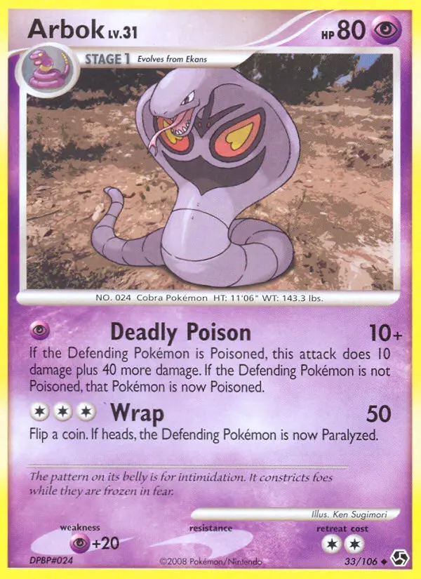 Arbok — Great Encounters card #33