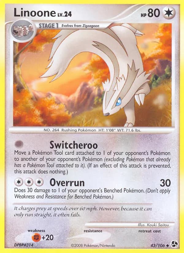 Linoone — Great Encounters card #43