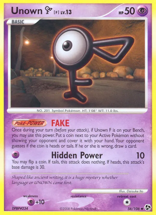 Unown F — Great Encounters card #56