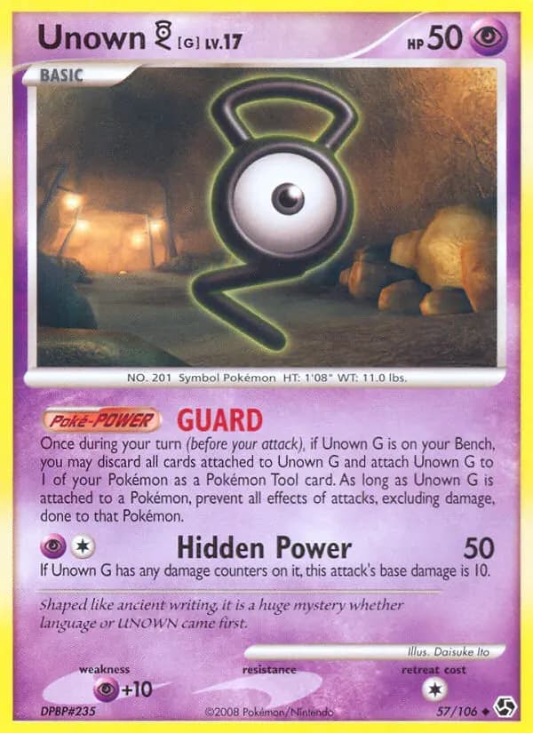 Unown G — Great Encounters card #57