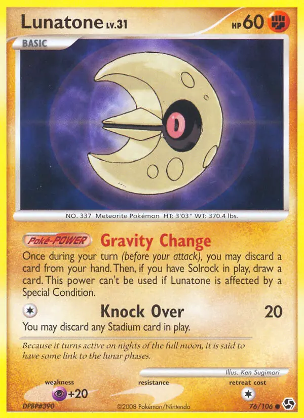 Lunatone — Great Encounters card #76
