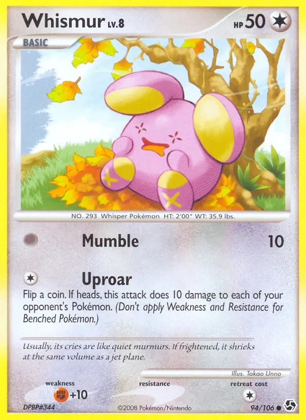 Whismur — Great Encounters card #94
