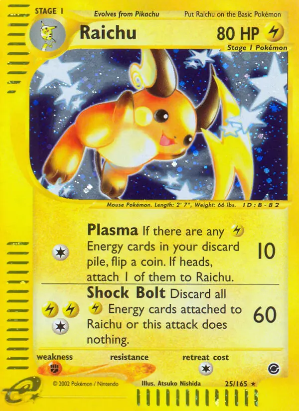 Raichu — Expedition Base Set card #25