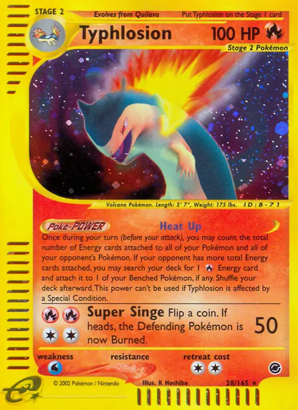 Typhlosion — Expedition Base Set card #28