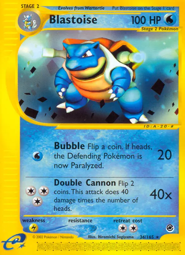 Blastoise — Expedition Base Set card #36