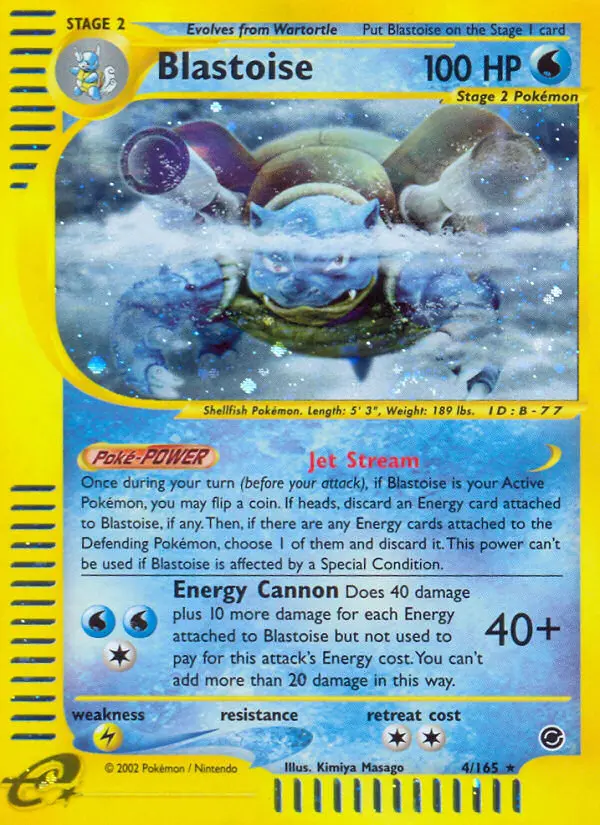 Blastoise — Expedition Base Set card #4