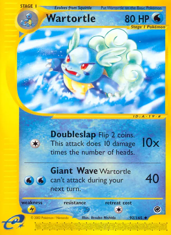 Wartortle — Expedition Base Set card #92