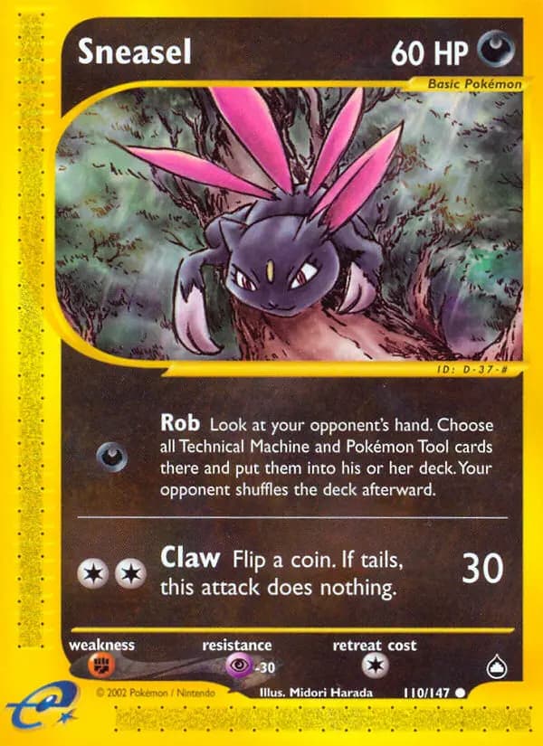 Sneasel — Aquapolis card #110