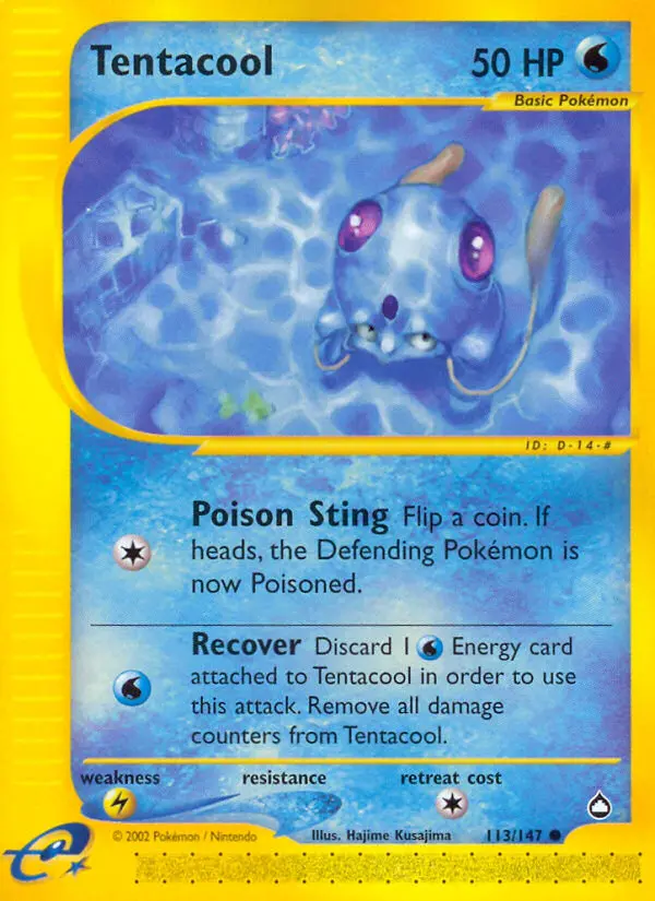 Tentacool — Aquapolis card #113