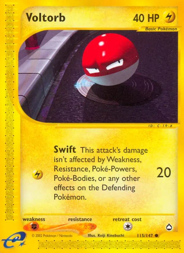 Voltorb — Aquapolis card #115