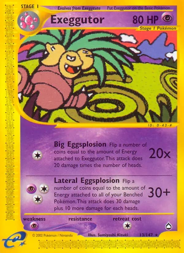 Exeggutor — Aquapolis card #13