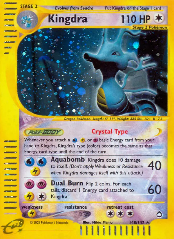 Kingdra — Aquapolis card #148
