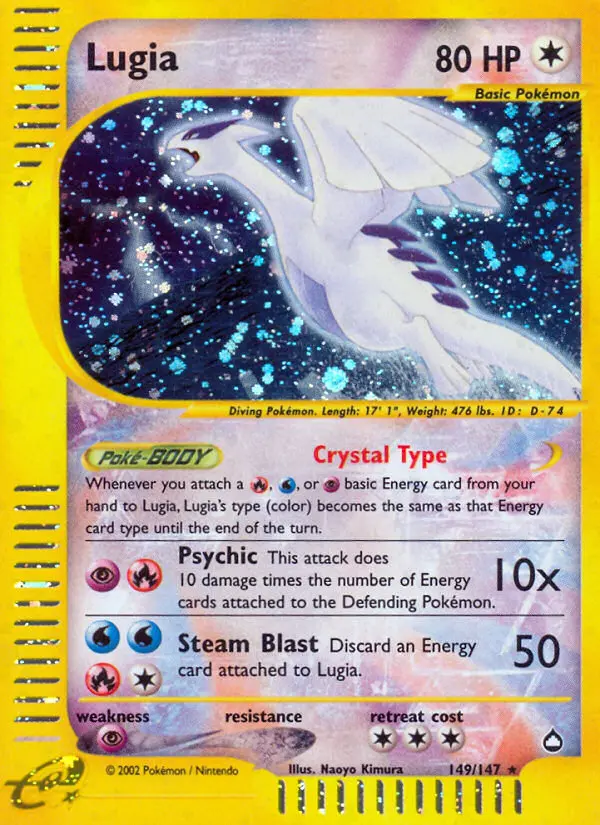 Lugia — Aquapolis card #149