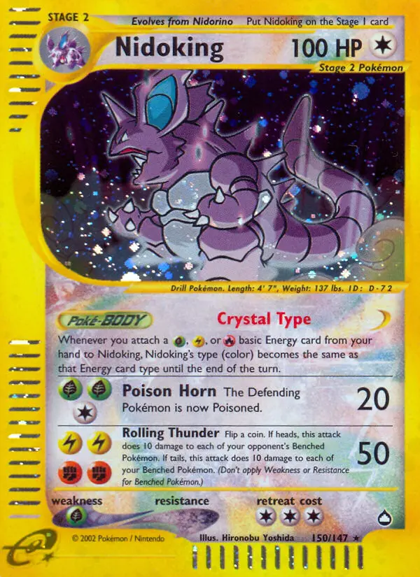 Nidoking — Aquapolis card #150