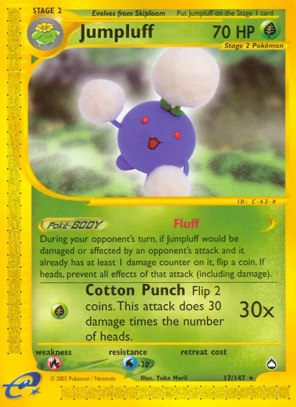 Jumpluff — Aquapolis card #17