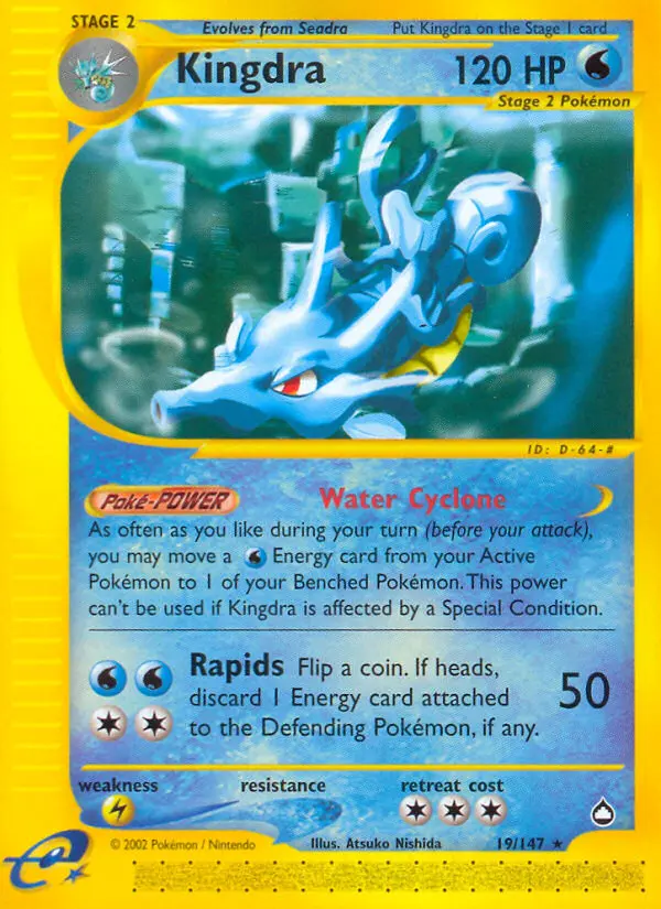 Kingdra — Aquapolis card #19