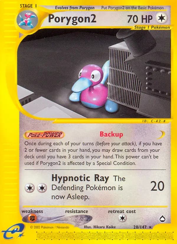 Porygon2 — Aquapolis card #28