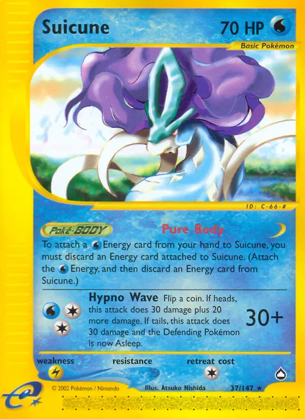 Suicune — Aquapolis card #37