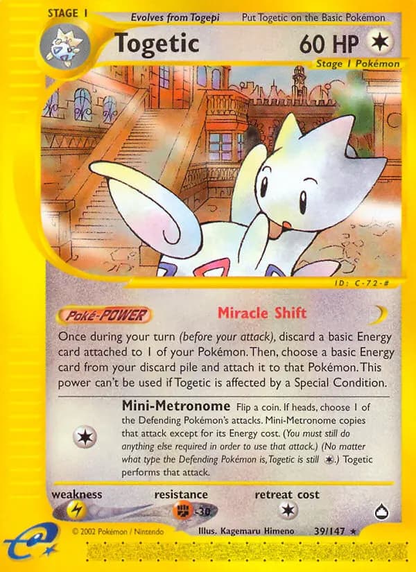 Togetic — Aquapolis card #39