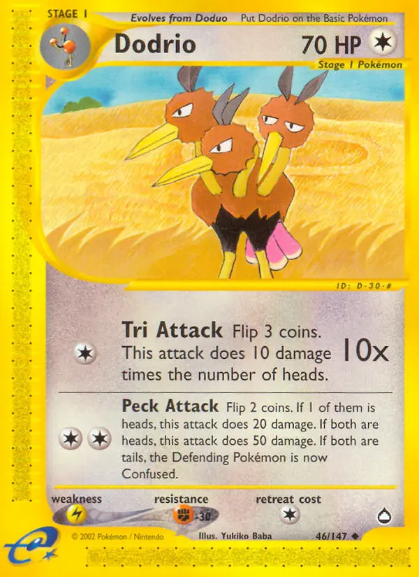Dodrio — Aquapolis card #46