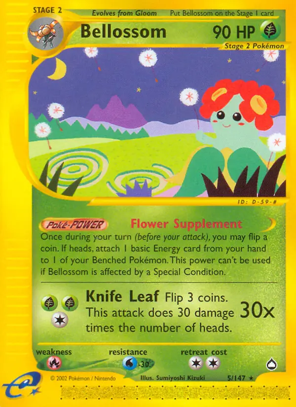 Bellossom — Aquapolis card #5