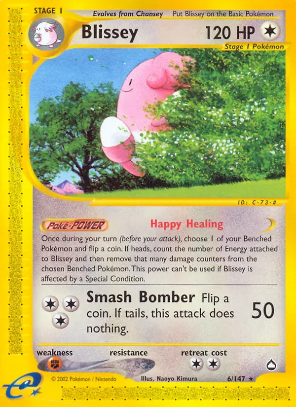 Blissey — Aquapolis card #6