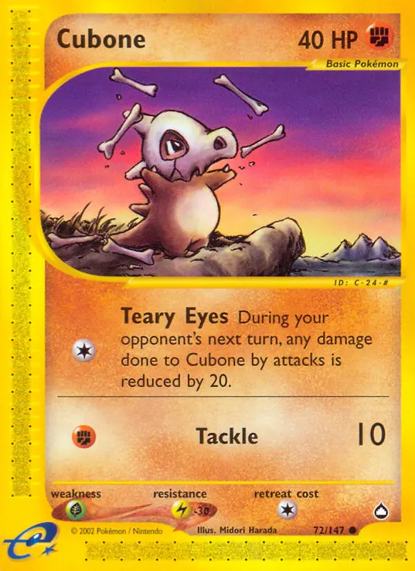 Cubone — Aquapolis card #72