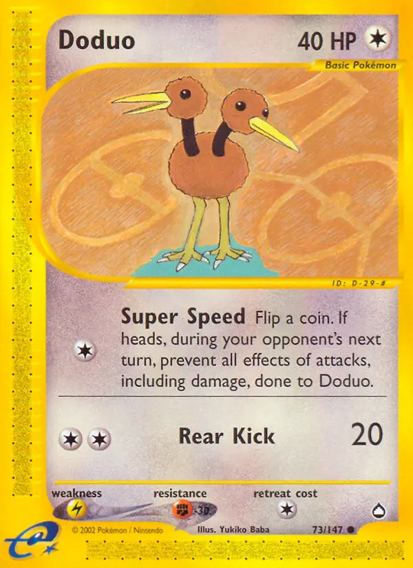 Doduo — Aquapolis card #73