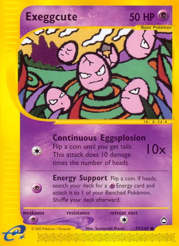 Exeggcute — Aquapolis card #77
