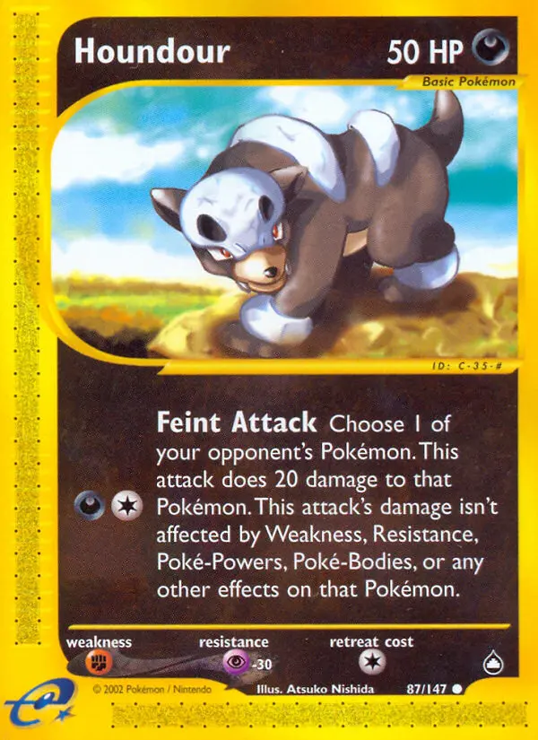 Houndour — Aquapolis card #87