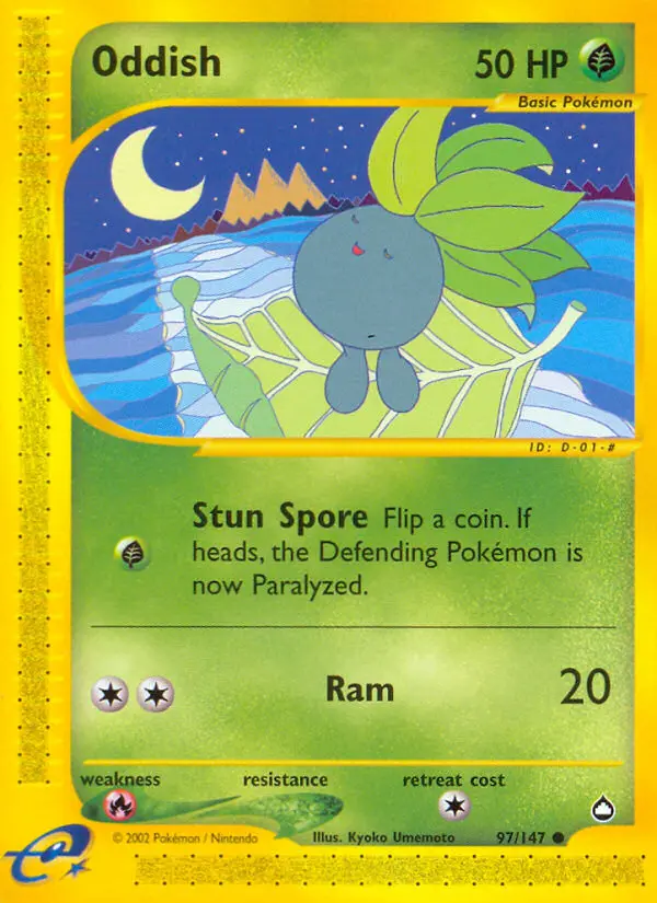 Oddish — Aquapolis card #97