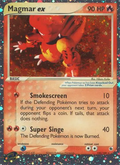 Magmar ex — Ruby & Sapphire card #100