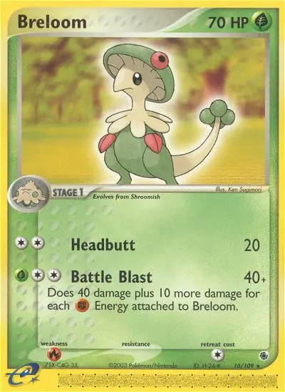 Breloom — Ruby & Sapphire card #16