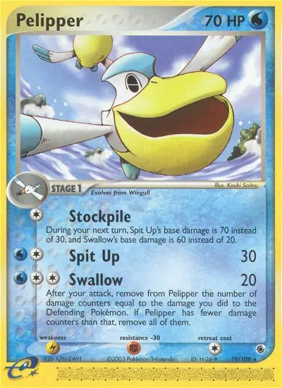 Pelipper — Ruby & Sapphire card #19