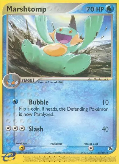 Marshtomp — Ruby & Sapphire card #40