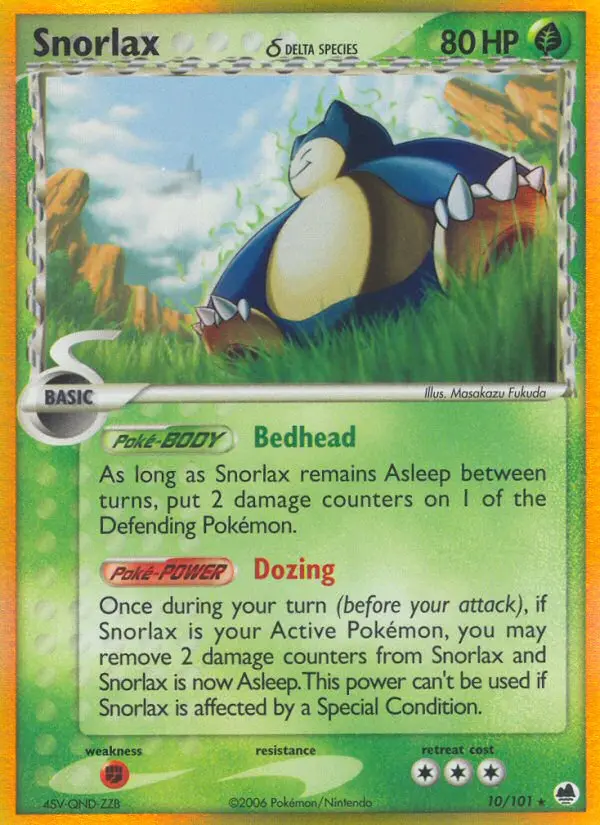 Snorlax δ — Dragon Frontiers card #10