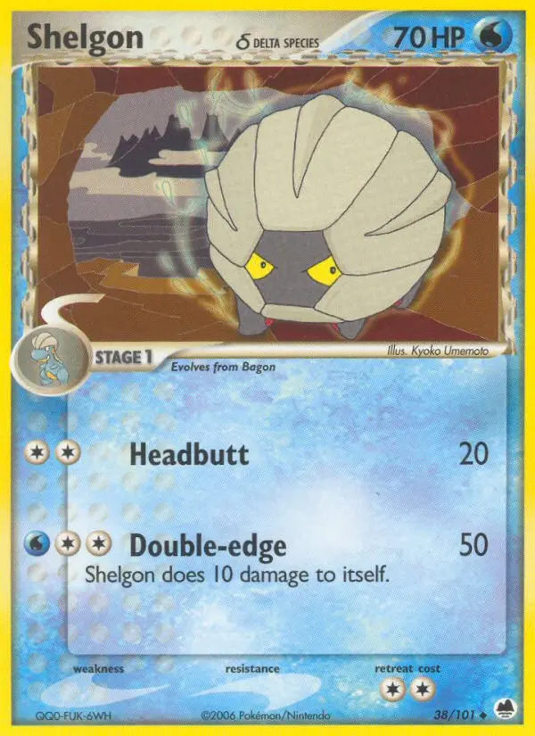 Shelgon δ — Dragon Frontiers card #38
