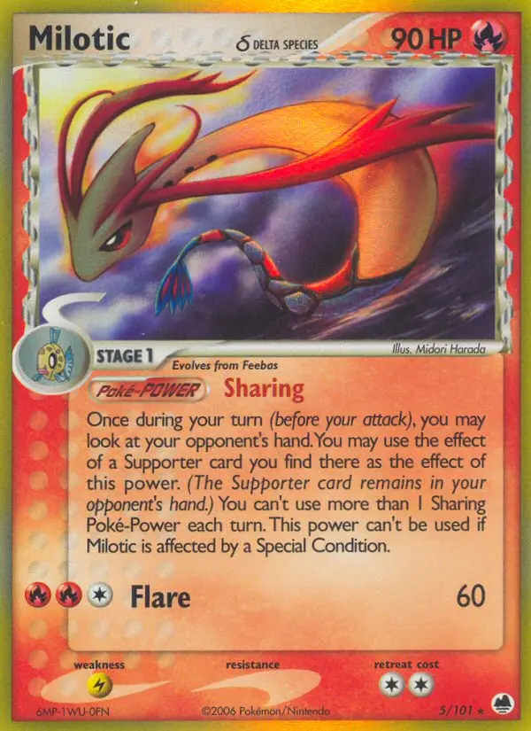 Milotic δ — Dragon Frontiers card #5